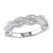 Gem And Harmony 1/10 Carat (ctw) Diamond Twist Ring in Sterling Silver